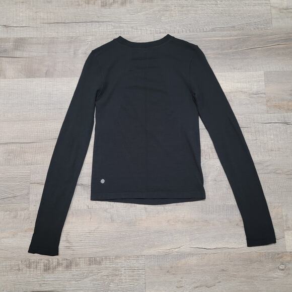 Athleta Merino Wool Base Layer Athletic Long Sleeve Running Workout Top Small - Picture 2 of 7